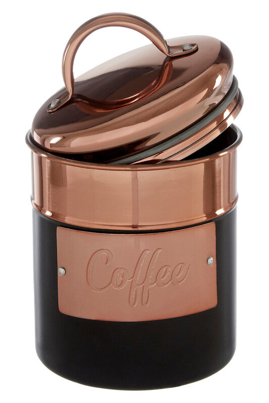 Prescott Charcoal And Copper Coffee Canister