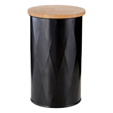 Rhombus Black Medium Storage Canister
