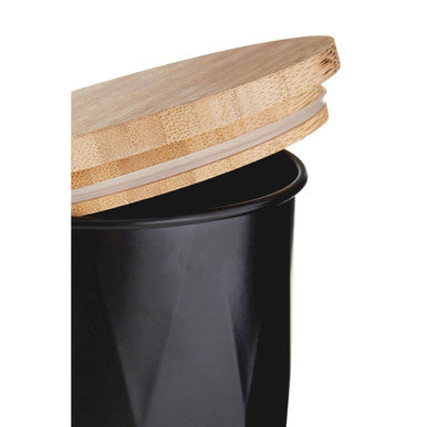 Rhombus Black Medium Storage Canister