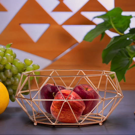 Vertex Copper Finish Fruit Basket