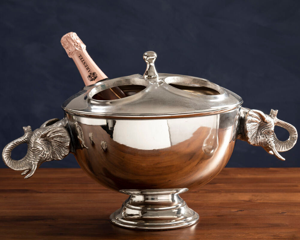 4 Bottles Elephant Wine Cooler with Lid | Yala