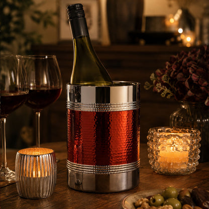 Mixology Hammered Red Band Bottle Cooler