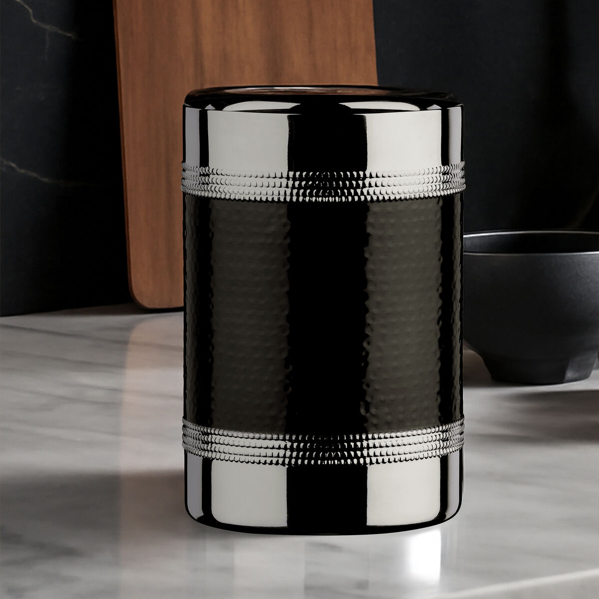 Mixology Hammered Black Band Bottle Cooler