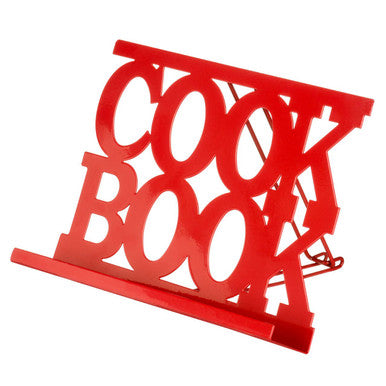 Alpha Red Enamel Cookbook Stand