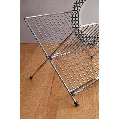 Small Chrome Folding Dish Drainer | Laurie