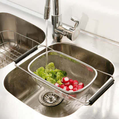Over Sink Drainer with Extendable Black Handles | Zenigo