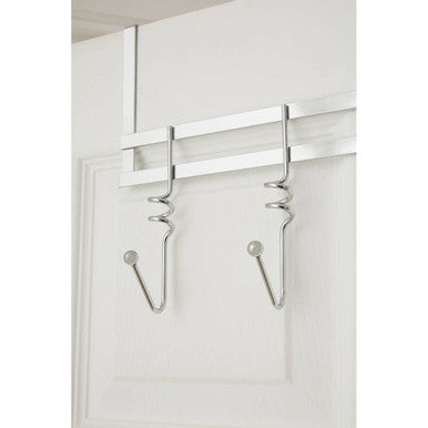 Jaxen Over Door 5-Hook Swirl Hanger | Chromed Iron