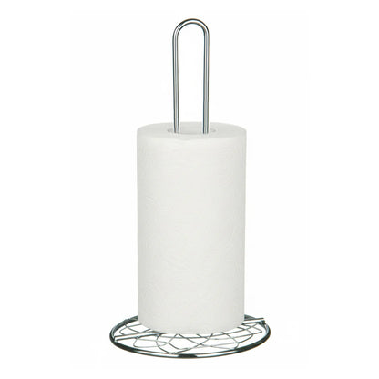 Helix Chrome Kitchen Roll Holder on a white background