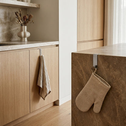 Over Door Set of 2 Reversible Stainless Steel Hooks