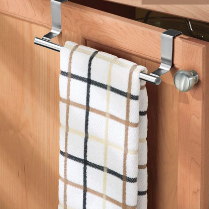 Over Door Kitchen Towel Hanging Rail | Stainless Steel, No Drilling