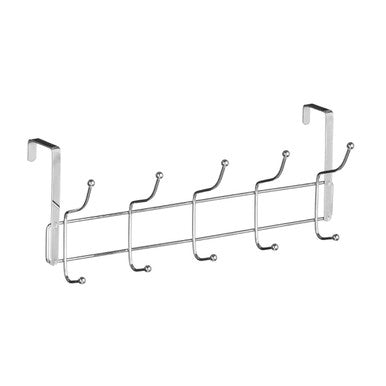 Chic Ten Hook Over Door Chrome Hanger