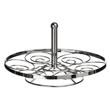 Chrome Swirl 6-Cup Cake Stand