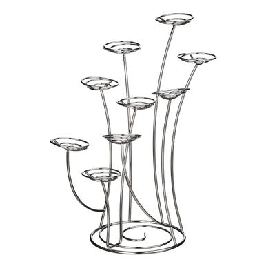Chrome Swirl 9-Cup Cake Stand