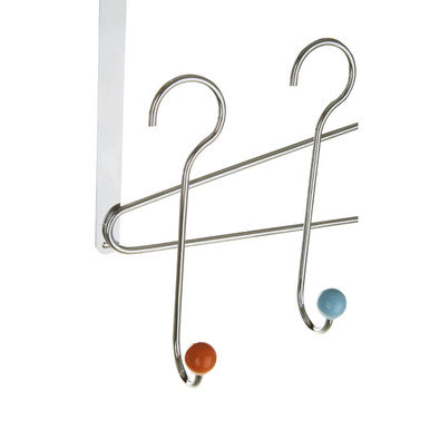 Five Hook Over Door Hanger with Multicolour Ceramic Ball Tips