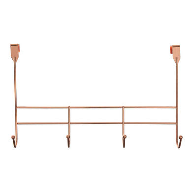 Jaxen Over Door 4-Hook Hanger | Rose Gold Iron Wire