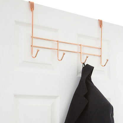 Jaxen Over Door 4-Hook Hanger | Rose Gold Iron Wire