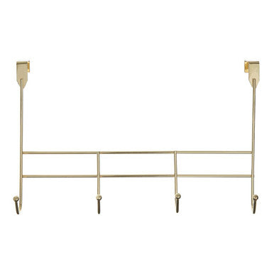 Jaxen Over Door 4-Hook Hanger | Champagne Gold Iron Wire
