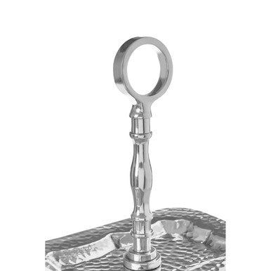 Bailey 2-Tier Hammered Aluminium Cake Stand
