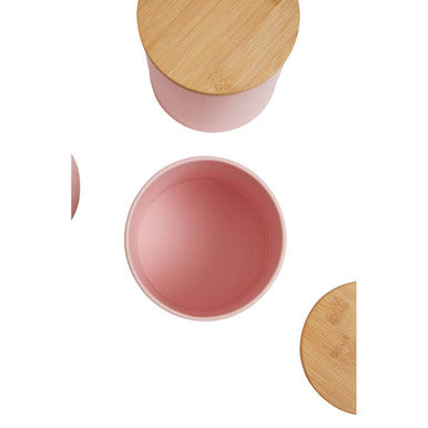 Set Of Three Alton Pink Canisters