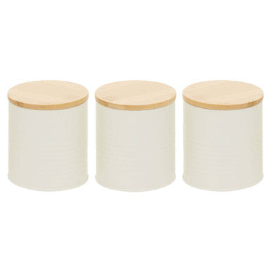 Set Of Three Alton Cream Canisters