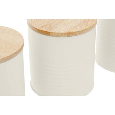 Set Of Three Alton Cream Canisters