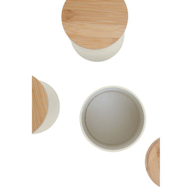 Set Of Three Alton Cream Canisters