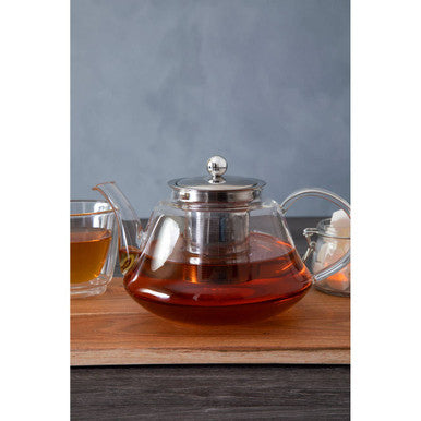 Fuso High Borosilicate Curved 1200ml Teapot