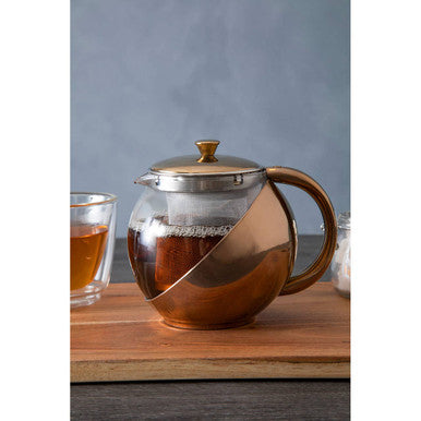 Fuso Stainless Steel Teapot With Copper Finished Infuser