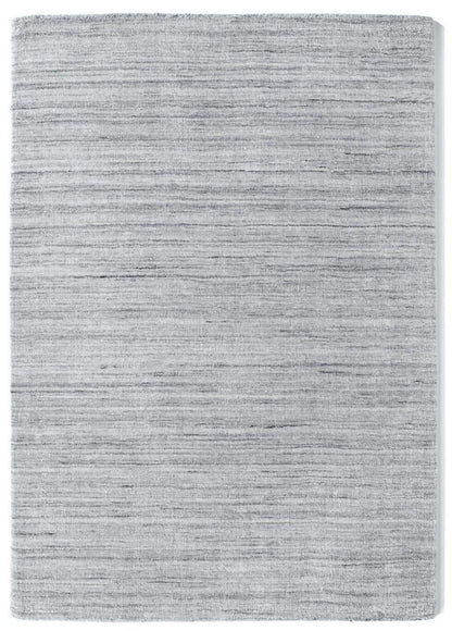 Fine Stripes Silver Grey Wool Rug