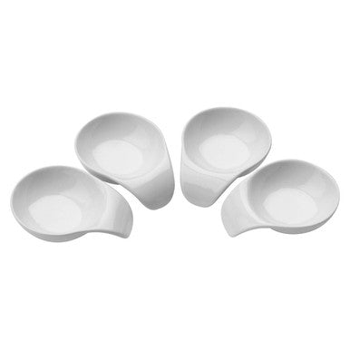Set of Four White Tapas Serving Dishes | Dela