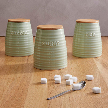 Winnie Green Dolomite Sugar Canister