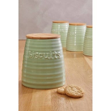 Winnie Green Dolomite Biscuit Canister