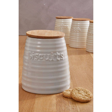 Winnie Cream Dolomite Biscuit Canister