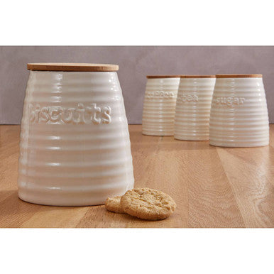 Winnie Cream Dolomite Biscuit Canister
