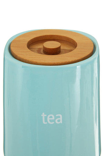 Fletcher Blue Ceramic Tea Canister