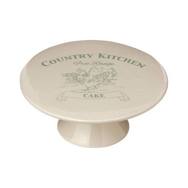 Country Kitchen Blue and Cream Cake Stand