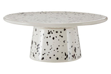 Black and White Speckled Dolomite Cake Stand