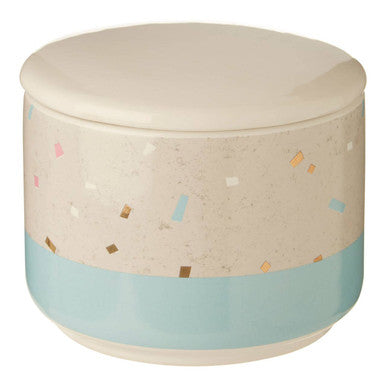 Lozica Small Fine Earthenware Grey Blue Storage Canister