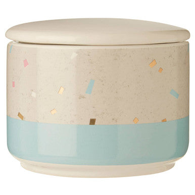 Lozica Small Fine Earthenware Grey Blue Storage Canister