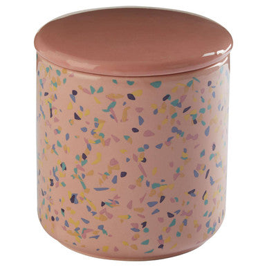 Yuki Medium Pink Terrazzo Storage Canister