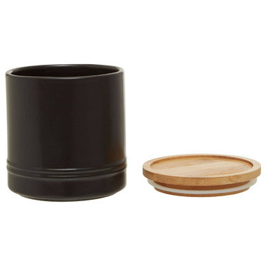 Fenwick Medium Black Stoneware Canister