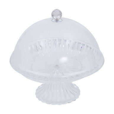 Faye Clear Acrylic Cake Stand with Dome Lid