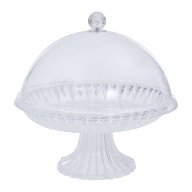 Faye Clear Acrylic Cake Stand with Dome Lid