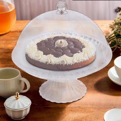 Faye Clear Acrylic Cake Stand with Dome Lid
