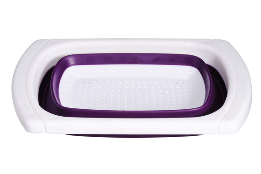 Zing Purple Over Sink Collapsible Colander