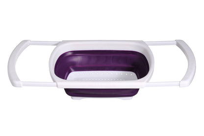 Zing Purple Over Sink Collapsible Colander