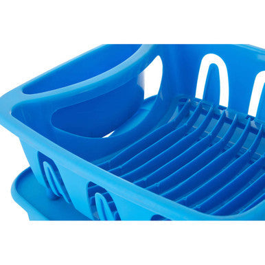 Blue Plastic Dish Drainer with Removable Tray | Laurie