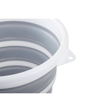 Averill Grey and White Collapsible Bucket with Handle