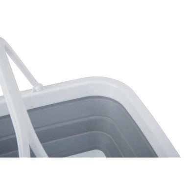 Averill Grey and White Collapsible Basket with Handles, 38 x 28 cm