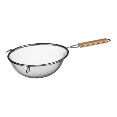 Zenigo Medium Stainless Steel Sieve with Beech Wood Handle